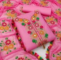 কাশ্মীরী আড়ি এম্ব্রডারী থ্রি-পিচ।