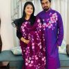 Hand Print Sharee Panjabi Couple Set