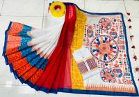 Half Silk Sharee and Cotton Panjabi Couple Set