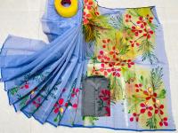 Hand Print Sharee Panjabi Couple Set